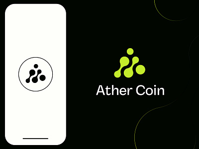 Ather Coin Logo | crypto-token altcoin bitcoin blockchain branding coin logo crypto crypto coin cryptocurrency currency dao dark theme decentralized defi eth fintech inpetor nft token trading unused