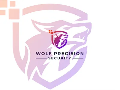 wolf precision security branding graphic design logo ui