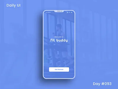 Daily UI Challenge - Splash Screen 93 appui branding dailyui dailyuichallenge day 93 splash screen design fitness app gym app light theme logo splash screen ui uidesign uiux workout app
