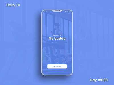 Daily UI Challenge - Splash Screen 93 appui branding dailyui dailyuichallenge day 93 splash screen design fitness app gym app light theme logo splash screen ui uidesign uiux workout app