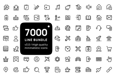 7000 Premium line icons bundle bundle creative design flat icon icon instagram icon pack icons icons bundle icons set idea illustration line art line icons lines logo minimalism outline ui