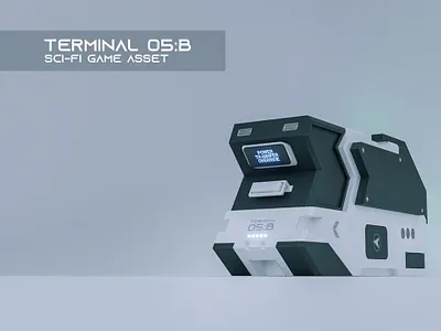 3D Sci-fi Low Poly Game Asset | Terminal 05:B | Blender 3D 3d 3d art 3d artist 3d asset 3d design 3d rendering 3d terminal asset design blender cycles design game game asset 3d game asset design game assset rendering terminal 05:b terminal game asset texture uv unwrap