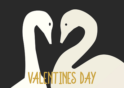 VALENTINES DAY design illustration love lovers minimal sex swans valentine valentines valentinesday