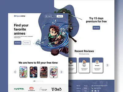 Spacenime - Anime Streaming Landing Page