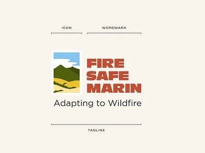 Fire Safe Marin Branding branding logo nonprofit