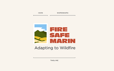 Fire Safe Marin Branding branding logo nonprofit