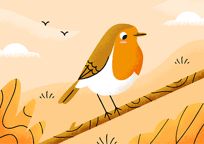 Robin 🧡 adobeillustrator art artwork dribbble illustration robin vector