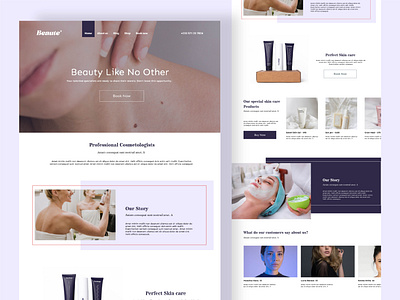 Skin Care and beauty Website UI beauty product beauty product ui beauty ui skin care ui ui ui desigm ui ux