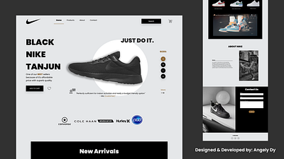 Responsive Product Landing Page app design app ui design graphic design illustration landing page design minimal landing page minimal web design nike nike concept design product landing ppage ui design ux design web design