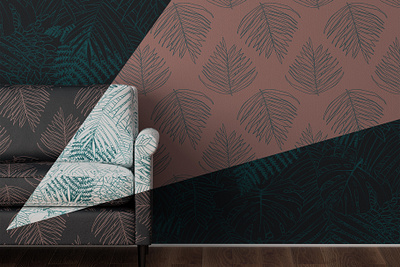 Coordinating Tropical Patterns illustration seamless pattern