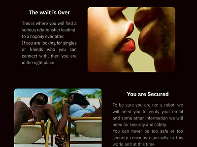 Matchmaking Website Landing Page UI dating website design landing page matchmaking website product design ui valentine design idea