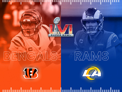 Bengals vs Rams branding design illustration logo typography vector