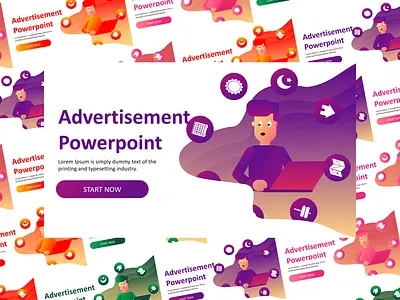 Advertisement Powerpoint Template android app application apps branding design graphic design illustration logo ui