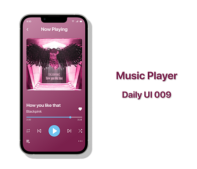 DailyUI 009 Music player blackpink dailyui music player ui