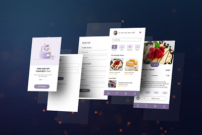 Cake shop app UI app bakeryshop branding cake colors creative design e commerce ui ux