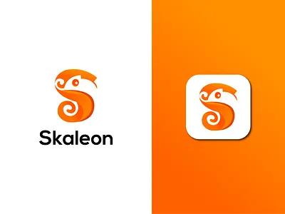S letter Chameleon logo animal logo animals botanic branding branding identity chameleon logo characters creative ecological logotype media logo modern logo natural s letter chameleon