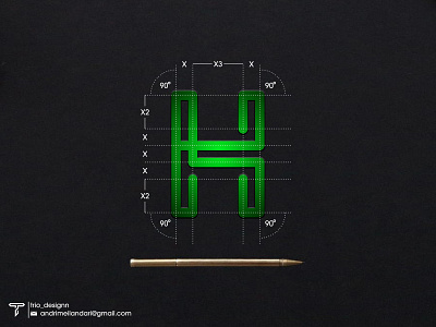 H Monogram logo brand