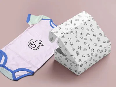 Package Design for Giftbasket 2d 2d art baby package baby products brand branding clean design digital digital art graphic design identity branding illustration logo minimal modern package package design vector