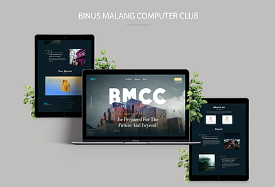BMCC (Binus Malang Computer Club) graphic design profile ui ux web