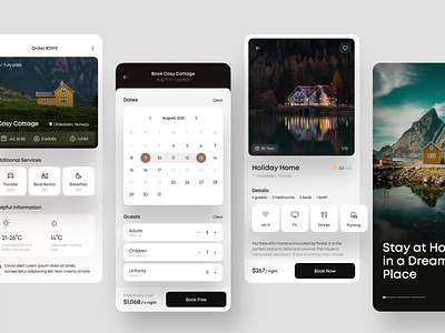 Accommodation Rental App Concept animation apartment app app design booking design elite apartment house house rent interface motion motion design rent rent app rental app ui user interface ux vacation