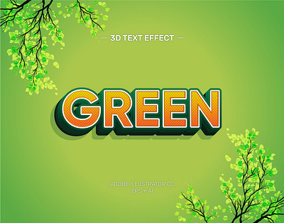 Green 3D Text Effects 3d 3d design 3d text 3d text effect effect graphic design text design text editing text effect typography