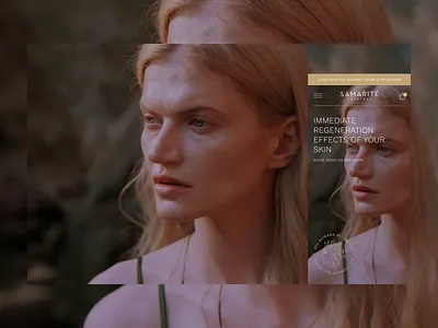 Samarité animation branding clean concept cosmetics design ecommerce figma green herbs natural nature pharmacy photography shop skin typography ui women zoom in