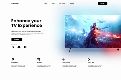 TV led experience shop design ui ux web