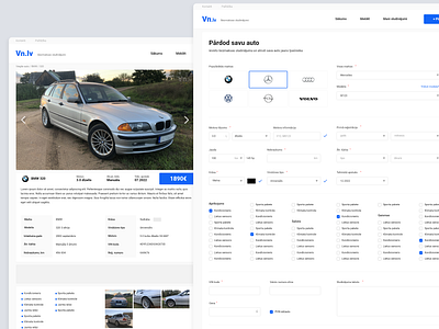 Listings web app design ui ux web