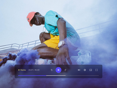 Video player app application content controls design lessons live media netflix play player replay session tv ui ux video web webinar youtube