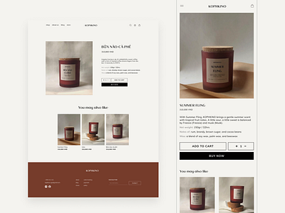 Kophkino Product Page branding ui