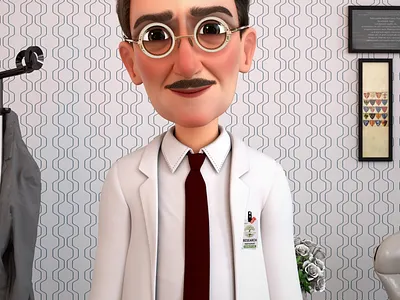 Nice Doctor 3d 3dsmax animation charachter charachter animation design doctor explainer lose weight