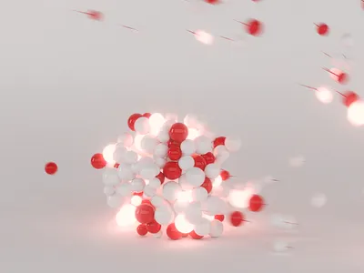 Glowing Red particles 3d commercial animation adversiting animation brain cinematic commercial epic football goal particles red sphere