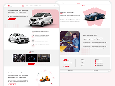 Autocare Center Website design ui website xd