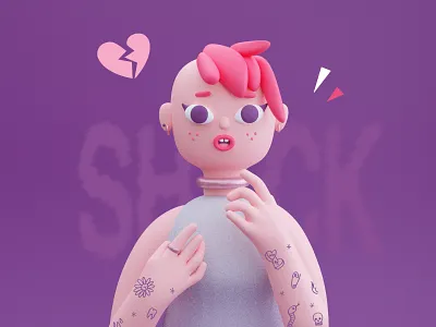 Punk girl 3d 3d girl 3d illustration blender girl illustration punk girl