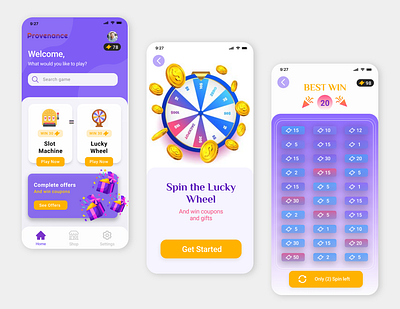 Provenance - Game App animation app branding design game graphic design interaction design minimal ui uiux ux