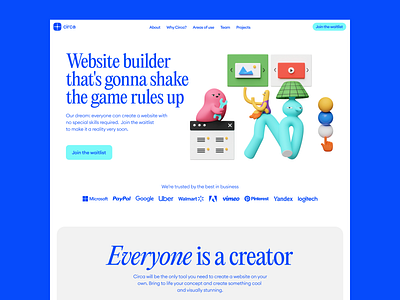 Circa's landing page 2d illustrations 3d design animation colorful landing landing page presentation site web webdesign website
