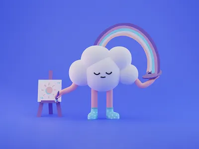 Artist 3d 3d 3d illustration art artist blender cloud illustration toy design
