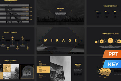 Mirage Multipurpose Template clean colorful company corporate design google slides keynote modern multipurpose multipurpose template photography pitch deck portfolio powerpoint studio template unique web design web development website