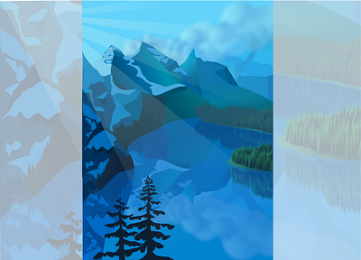 Mountain lake illustration adobeillustrator ai artist artwork blue colorful creator design drawing illustration illustrator lake landscape mountain lake mountaindew mountains nature pure travel traveling