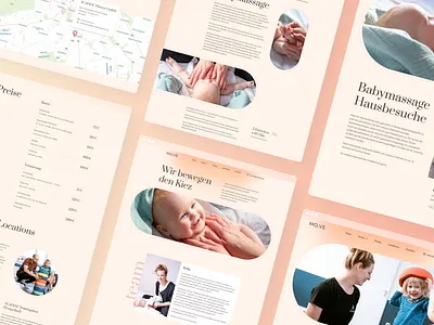 Babymassage baby children clean design homepage kids logo massage minimal minimalist product services ui uiux user interface ux web website