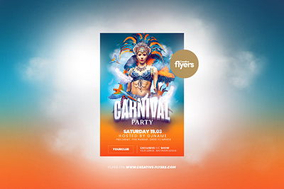 Carnival Flyer Template (Photoshop) advertising brazil carnival creative flyers flyer templates flyers graphic design mardi gras masquerade party flyer photoshop poster