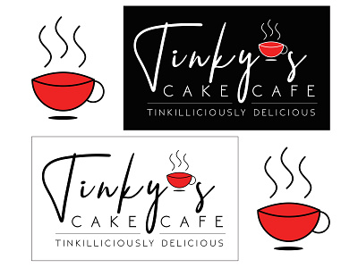 Tinky's Cake Cafe Logo Design brand design brand identity branding design graphic design illustration logo logo design vector