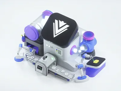 Design machine 3dillustration branding character design graphic design icons illustration machine motion graphics web