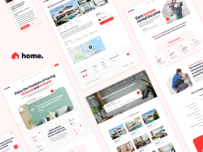 Real Estate landing pages & property listing website ui kit home property real estate rentals website uikit ux kit