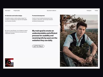 Lukas Persson 2022 trends art direction clean creative design folio folio website frontend developer personal personal website porfolio portfolio website typo typography ui ui elements uidesign ux web web design