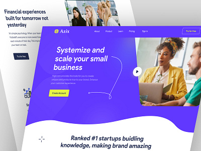 Azix Website Design 2022 agency app best shot clean creative design landing page landing page design minimal saas trendy typography ui ui design uiux ux web website website design