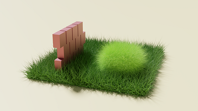 Miniature Garden 3d low poly