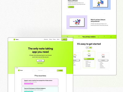 Notrix - Note taking website app design design dribbble edtech graphic design illustration interface landing page logo notes app responsive design ui uidesign uiux web web design website website design