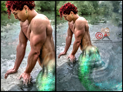 Merman arial digital illustration merman photoshop