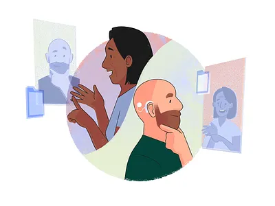 Peoplism character design design editorial art graphic design illustration illustrator photoshop